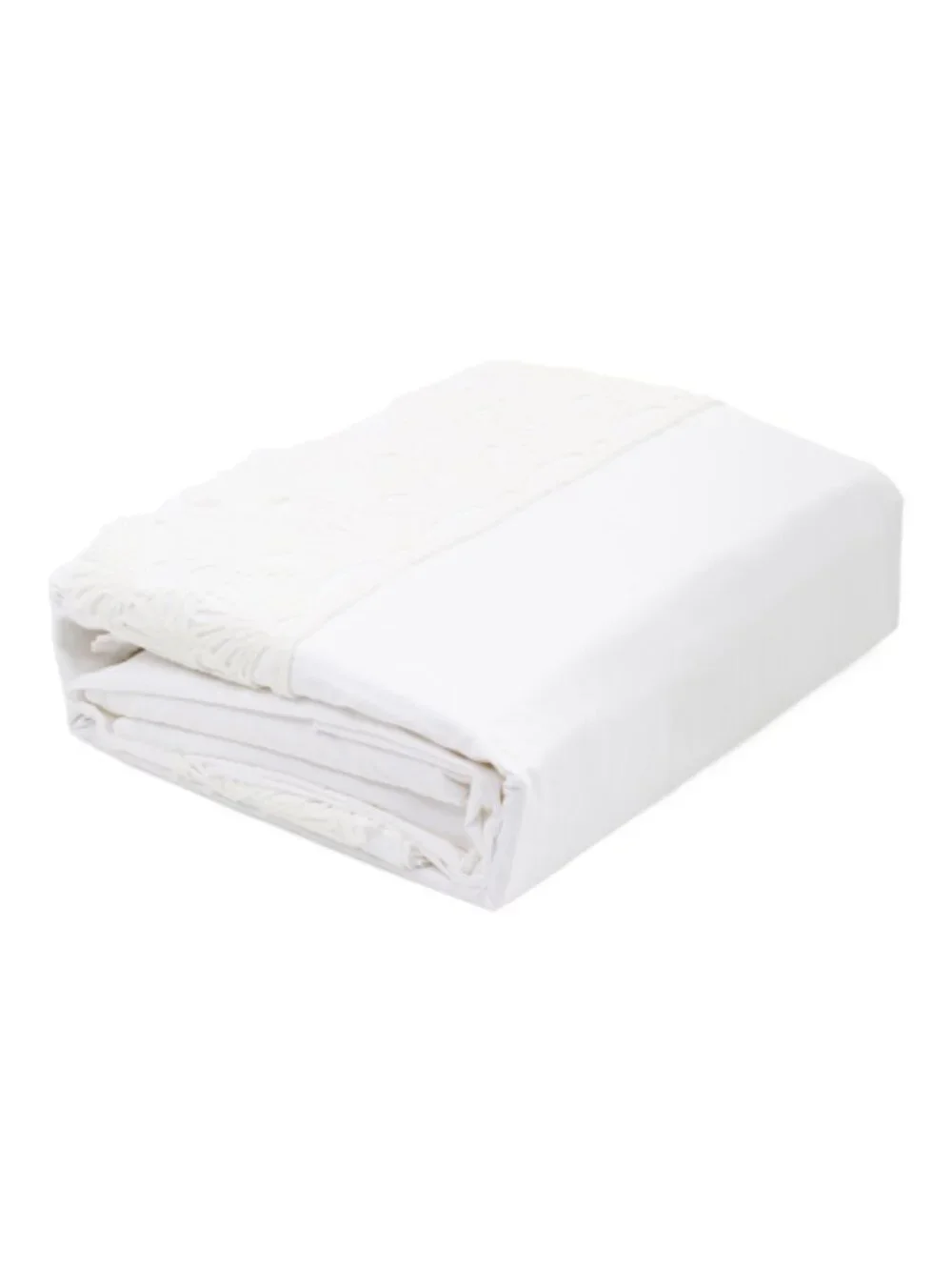 SHABBY CHIC Cotton Shelly Lace Trim Sheet Set